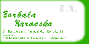 borbala maracsko business card